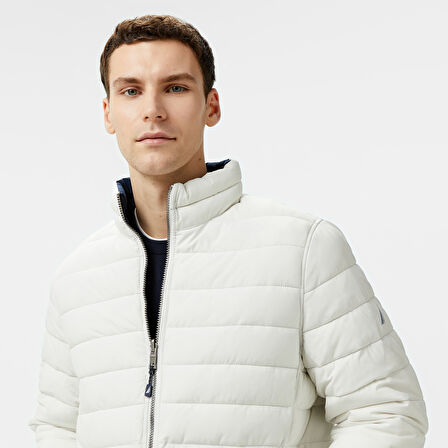 Nautica Erkek Krem & Lacivert Çift Taraflı Mont