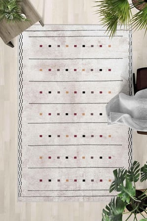 Kaymaz Taban Yıkanabilir Halı – Mutfak, Salon, Yatak Odası için Modern Dijital Baskı Halı (SLNHAL137