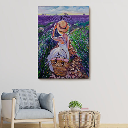 Mor Lavanta Tarkasındaki Kadın Tablosu-5954