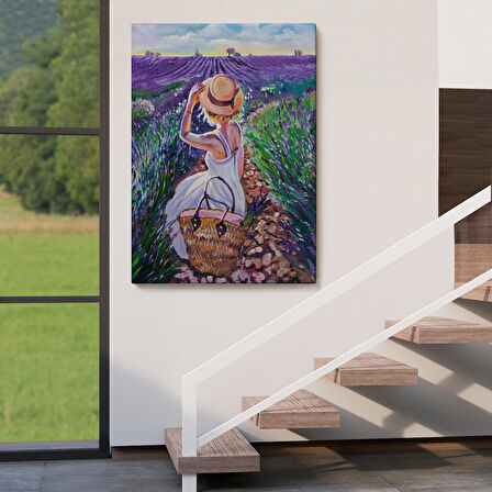 Mor Lavanta Tarkasındaki Kadın Tablosu-5954