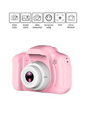 Dijital Fotoğraf Makinesi Çocuk Mini 1080p Hd Kamera Selfie Çocukfoto 91x56