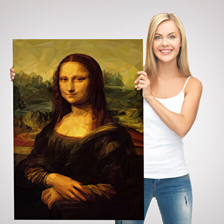 Mona Lisa Leonardo da Vinci tablosu Dekoratif Kanvas Duvar Tablosu-5955