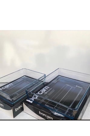 Paşabahçe premium borcam seti - 2 li dikdörtgen borcam takımı özel seri