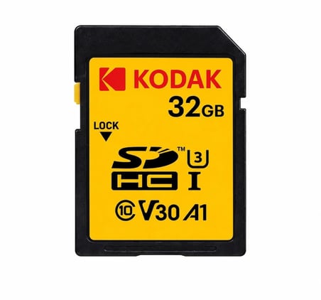 Kodak 2'li 32GB Sd Hafıza Kartı Uhs-I U3 V30 A1 Class 10 4K Ultra Hd Memory Card