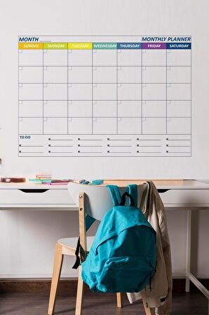 Monthly Planner, Kendiliğinden Tutunan, Statik, Yapışkansız Sihirli Akıllı Kağıt, Planlayıcı