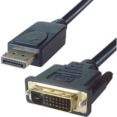 Displayport To DVI Çevirici Dönüştürücü Adaptör Kablosu 3 Metre