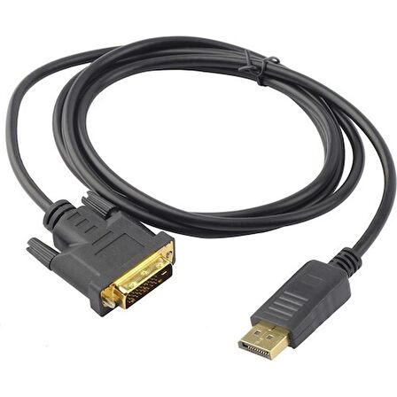 Displayport To DVI Çevirici Dönüştürücü Adaptör Kablosu 3 Metre