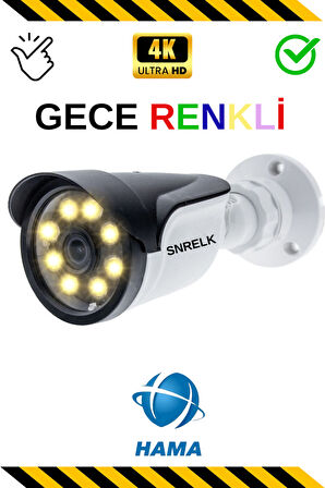 SNRELK HAMA 5536 WARM LIGHT GECE RENKLİ 2'Lİ GÜVENLİK KAMERASI