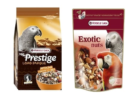 Versele Laga Prestige Loro Parque Afrika Papağan Yemi 1 Kg + Exotic Nuts 750 Gr. 2 Li Paket