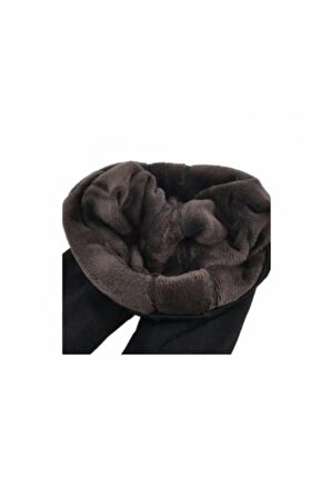 Kadın Siyah İçi Peluşlu Termal Tayt