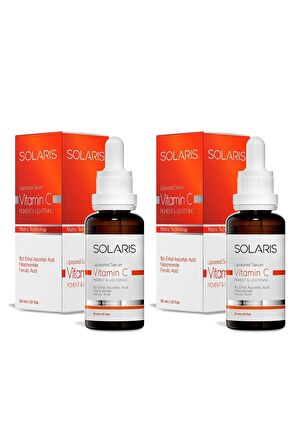 Solaris Leke Karşıtı C Vitamini Cilt Serumu 30 ml x 2 Adet (3% Ethyl Ascorbic Acid ve Niacinamide)