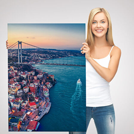 Boğaziçi Kuş Bakışı Dekoratif Kanvas Tablo-5971