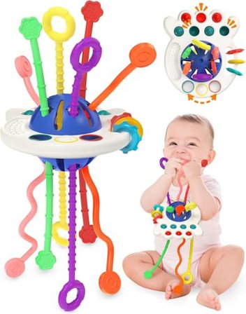 UFO Eğitici Duyusal Aktivite Oyuncağı - 1-3 Yaş Yürümeye Başlayan Çocuklar için Montessori Gelişim Seti