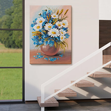 Vazodaki Mavi Betaz Çiçekler Tablo-5975