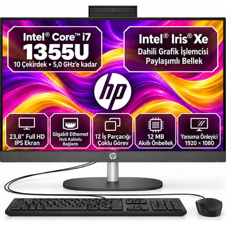 Proone 240 G10 8T2W8ES S11 Intel Core I7-1355U 64GB 1tb SSD 23.8" Fhd Windows 11 Pro All In One Bilgisayar