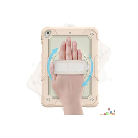 Apple İpad 5 Air 9.7 Kılıf Strap New Tablet Kapak - Pembe iegxx