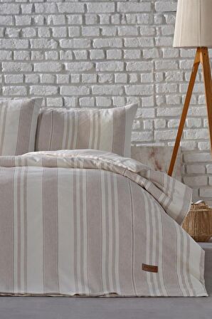 Doqu Home İpliği Boyalı Nevresim Takımı Çift Kişilik Novela