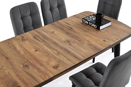 Kelebek Açılır Mdf Mutfak Masa Sandalye Takımı 75x130cm