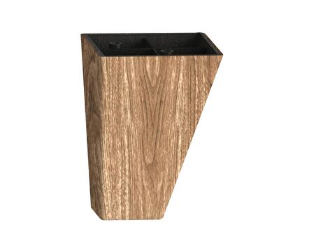 Piramit Koltuk Berjer Ayağı Ağaç Renk Tek Ayak 12cm
