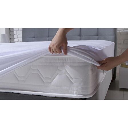 Doqu Home Fitted Lastik 120 x 200 Su Geçirmez Alez Beyaz