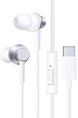 Baseus Süper Ses Sistemli Type C Kablolu Mikrofonlu Kulaklık, HİFİ Ses, HD Mikrofonlu Type C Kulaklık