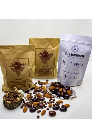 Nuri Toplar 500 Gram Taze Çekim Türk Kahvesi & 250 Gr Bademli Draje Sütlü Ve Bitter