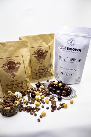 Nuri Toplar 500 Gram Taze Çekim Türk Kahvesi & 250 Gram Fındıklı Draje Bitter Ve Sütlü