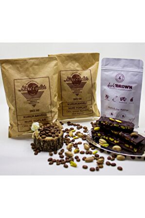 Nuri Toplar 500 Gram Taze Çekim Türk Kahvesi & 250 Gr Antep Fıstıklı Bitter Beyoğlu Çikolatası