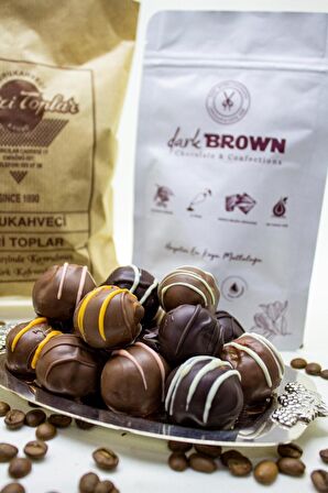 Nuri Toplar Tiryaki Seti - 500 Gram Taze Çekilmiş Türk Kahvesi ve 10 Adet Türuf Çikolata