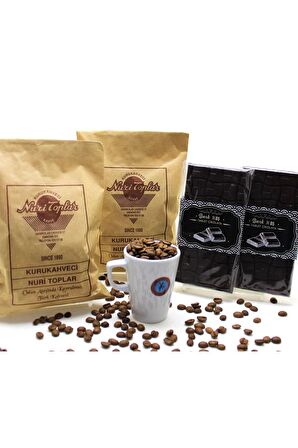 Nuri Toplar Türk Kahvesi 500 gram ve Bitter Çikolata 2x100 gram