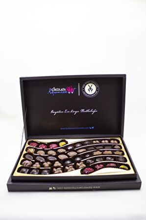 Dark Brown Hediyelik Çikolata 48 Adet Spesiyel Türüf Çikolata Kutusu Gerçek Çikolatadan