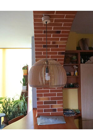 30 CM Ahşap Bohem Modern Salon Cafe Yatak Odası Avizesi İSME ÖZEL HAZIRLANAN AHŞAP KUTU HEDİYELİDİR