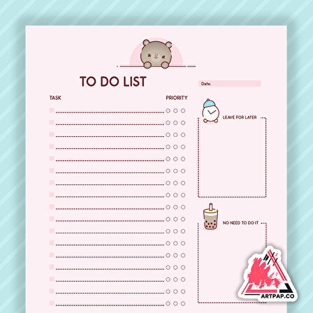 Baby Bear - Bebek Ayı To Do List Yapılacaklar-Hedefler Haftalık Planlayıcı Defter 15*21cm 50 Yaprak