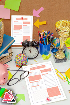 Yapılacaklar Listesi Planlayıcı | To Do List Planner, Günlük Hedef, Aylık Defter | A5 50Syf 