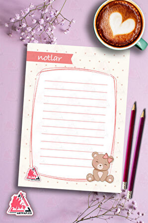 Günlük Planlayıcı Notlar | Daily Planner Note, Haftalık Ajanda, Aylık Defter | A5 50Syf 15*21cm