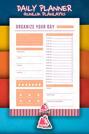 Meal Diet Spor Planner | Spor Diyet Beslenme Günlük, Haftalık Alışveriş Planlayıcı| A5 50Syf 15*21cm