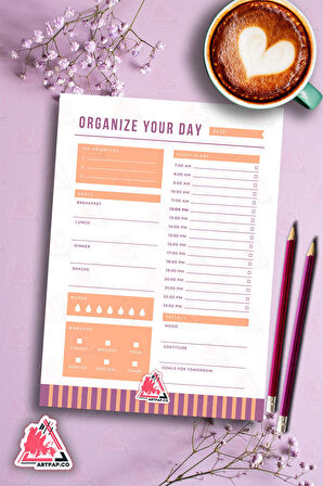 Meal Diet Spor Planner | Spor Diyet Beslenme Günlük, Haftalık Alışveriş Planlayıcı| A5 50Syf 15*21cm