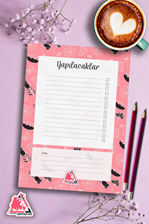 Yapılacaklar Listesi Planlayıcı | To Do List Planner, Günlük Hedef, Aylık Defter | A5 50Syf 