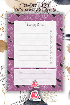 Daily To Do List Planner | Daily Goals, Haftalık Ajanda, Aylık Defter | A5 50Syf 15*21cm