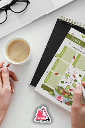 Spor Yemek Beslenme Planlayıcı | Meal Diet Gym Daily, Weekly Alışveriş Planner | A5 50Syf 15*21cm