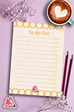 Daily To Do List Planner | Daily Goals, Haftalık Ajanda, Aylık Defter | A5 50Syf 15*21cm