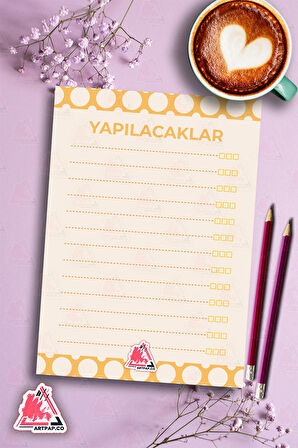 Yapılacaklar Listesi Planlayıcı | To Do List Planner, Günlük Hedef, Aylık Defter | A5 50Syf 