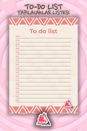 Daily To Do List Planner | Daily Goals, Haftalık Ajanda, Aylık Defter | A5 50Syf 15*21cm