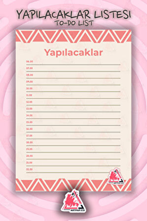 Yapılacaklar Listesi Planlayıcı | To Do List Planner, Günlük Hedef, Aylık Defter | A5 50Syf 