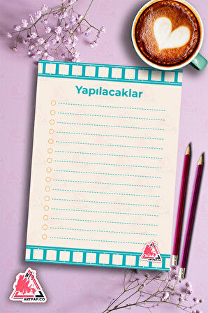 Yapılacaklar Listesi Planlayıcı | To Do List Planner, Günlük Hedef, Aylık Defter | A5 50Syf 