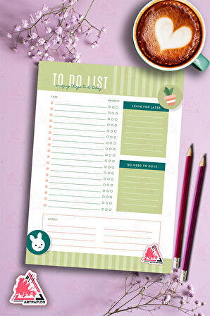 Daily To Do List Planner | Daily Goals, Haftalık Ajanda, Aylık Defter | A5 50Syf 15*21cm