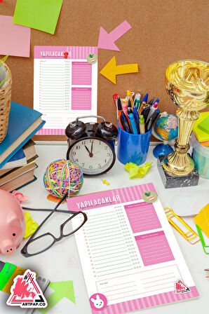 Yapılacaklar Listesi Planlayıcı | To Do List Planner, Günlük Hedef, Aylık Defter | A5 50Syf 
