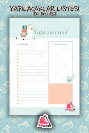 Seyehat Yapılacaklar Listesi Planlayıcı | To Do List Planner, Travel Planner, Tatil | A5 50Syf 