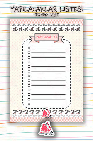 Yapılacaklar Listesi Planlayıcı | To Do List Planner, Günlük Hedef, Aylık Defter | A5 50Syf 