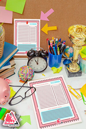 Yapılacaklar Listesi Planlayıcı | To Do List Planner, Günlük Hedef, Aylık Defter | A5 50Syf 